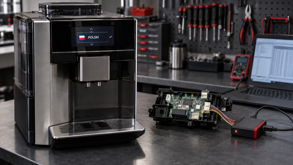 Siemens EQ6 brak języka polskiego – programowanie modułu